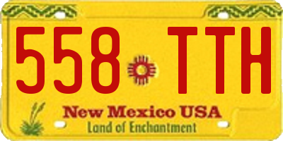 NM license plate 558TTH