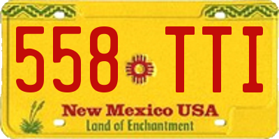 NM license plate 558TTI