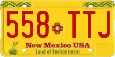 NM license plate 558TTJ