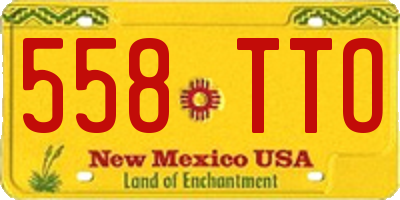NM license plate 558TTO