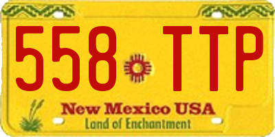 NM license plate 558TTP