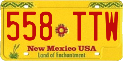 NM license plate 558TTW