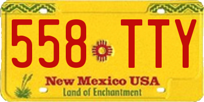 NM license plate 558TTY