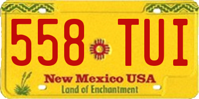 NM license plate 558TUI
