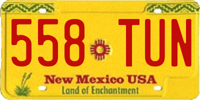 NM license plate 558TUN