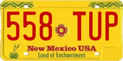 NM license plate 558TUP