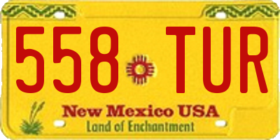 NM license plate 558TUR