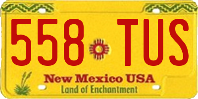 NM license plate 558TUS