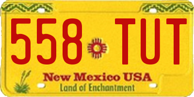 NM license plate 558TUT