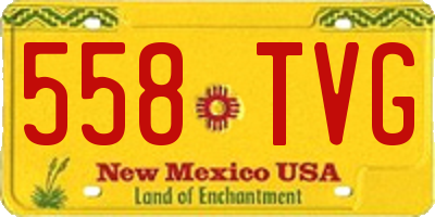 NM license plate 558TVG