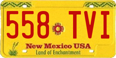 NM license plate 558TVI