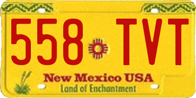 NM license plate 558TVT