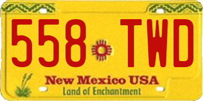 NM license plate 558TWD