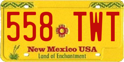 NM license plate 558TWT