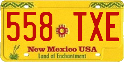NM license plate 558TXE