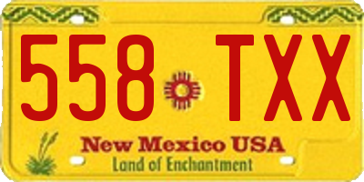 NM license plate 558TXX
