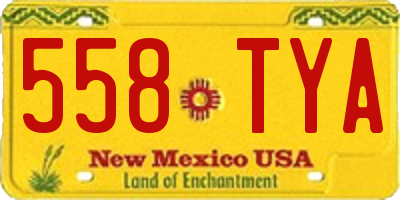 NM license plate 558TYA