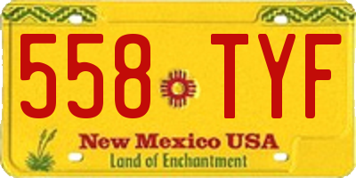 NM license plate 558TYF