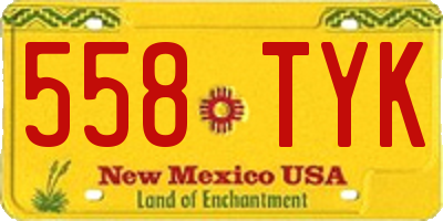 NM license plate 558TYK