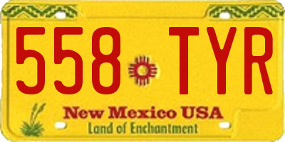 NM license plate 558TYR