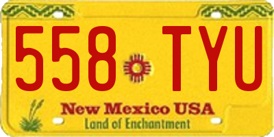 NM license plate 558TYU