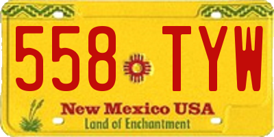 NM license plate 558TYW