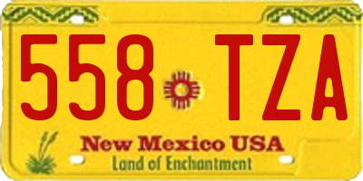 NM license plate 558TZA