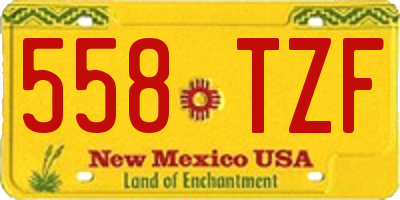 NM license plate 558TZF