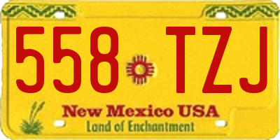 NM license plate 558TZJ
