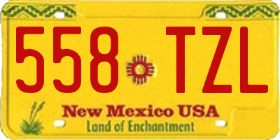 NM license plate 558TZL