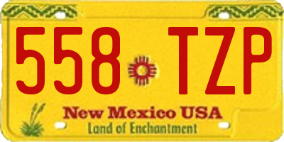 NM license plate 558TZP