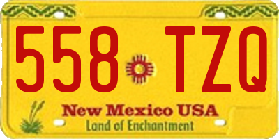 NM license plate 558TZQ