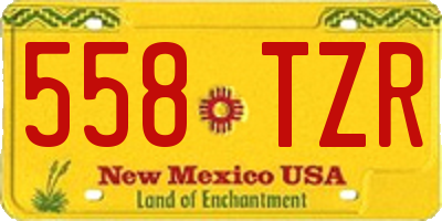 NM license plate 558TZR