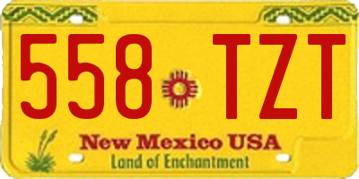 NM license plate 558TZT