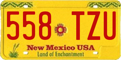 NM license plate 558TZU