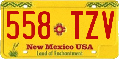 NM license plate 558TZV