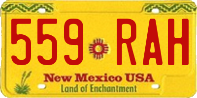 NM license plate 559RAH