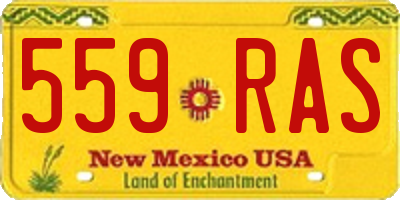 NM license plate 559RAS