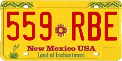 NM license plate 559RBE