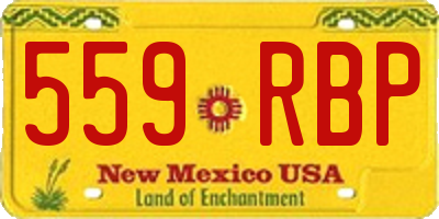 NM license plate 559RBP