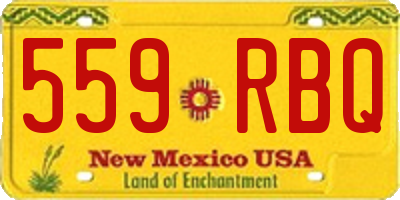 NM license plate 559RBQ
