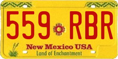 NM license plate 559RBR