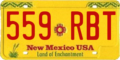 NM license plate 559RBT