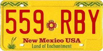 NM license plate 559RBY