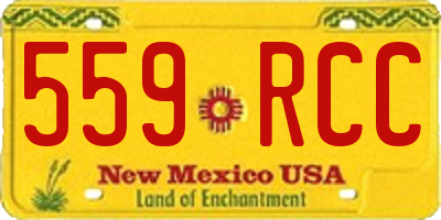 NM license plate 559RCC