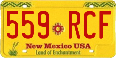 NM license plate 559RCF