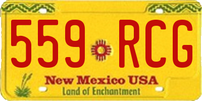NM license plate 559RCG