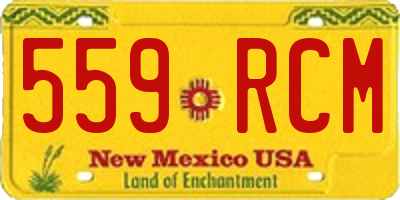 NM license plate 559RCM