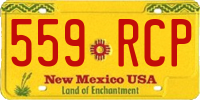 NM license plate 559RCP