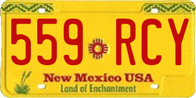 NM license plate 559RCY